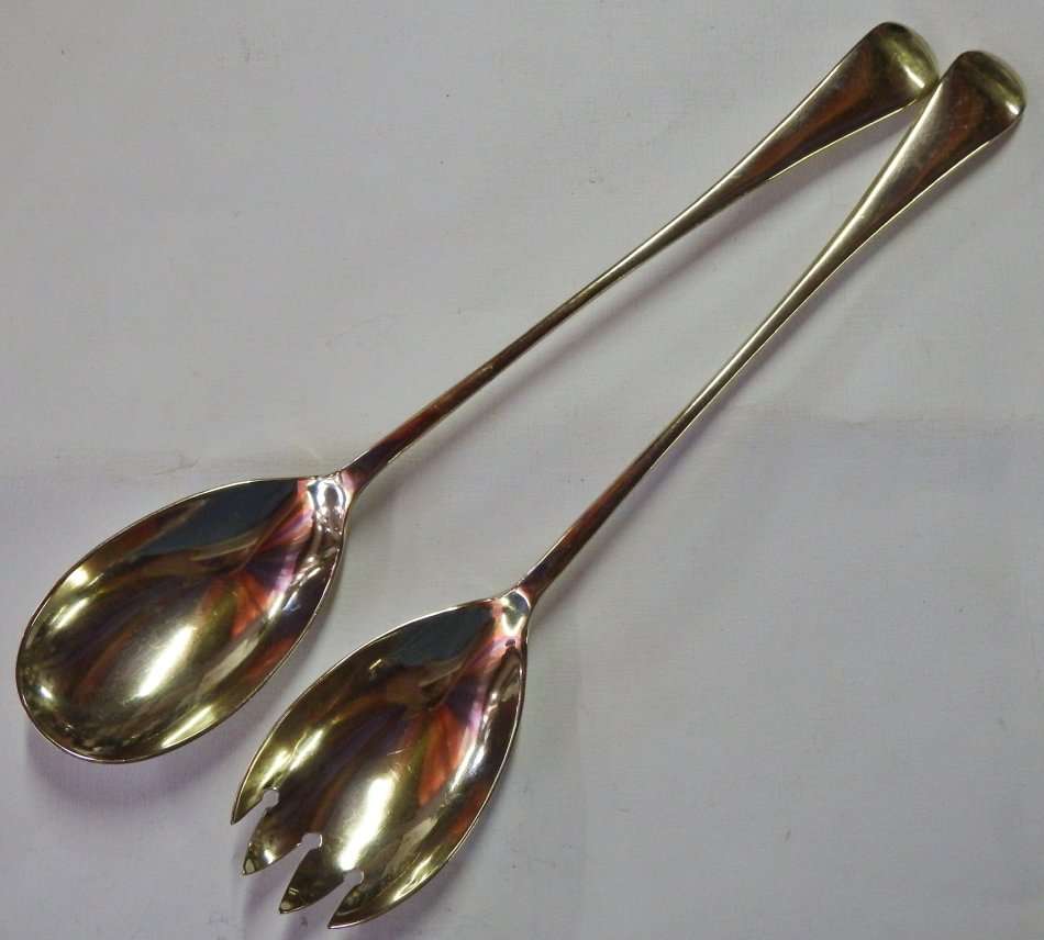 Cutlery Pair of EPNS salad spoons was listed for R95.00 on 21 Feb at
